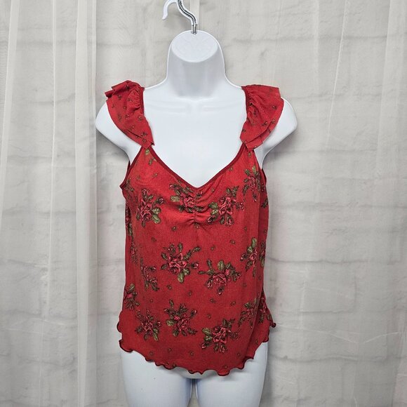 Xhiliration Y2K Babydoll Tank Mesh Floral Whimsigoth Fairy XXL Deadstock Vintage - Picture 10 of 10